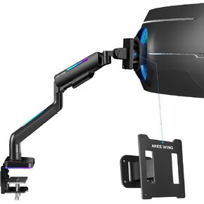 ARES WING Heavy Duty Monitor Arm & VESA Adapter for Samsung Neo G9, G65B, G70A, G75T, G85NB, CRG9, CHG9, CHG90, and Odyssey G9 Monitors