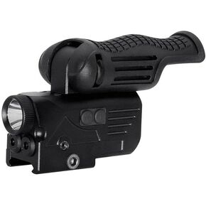 1200 Lumens Tactical Flashlight with Dual Laser Sights, Rechargeable Red&Green Laser Beams with 5 LED Light Modes - Hard Anodized Aluminum for Picatinny Rail Mount, Laser Class IIIA, Less Than 5mW