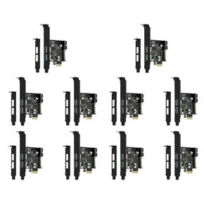 10X PCI-E to USB 3.2 Gen 1 Adapter Card, 5Gbps PCI Express (Pcie) Expansion Card Internal USB3.0 Hub PCI Express Card