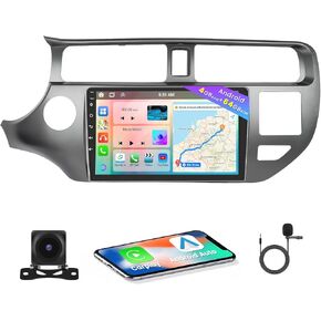 8 Core 4+64GB for Kia Rio 2012 2013 2014 Android Car Stereo, 9 Inch 1280 * 720 IPS Touchscreen Car Radio Wireless Carplay 59UI GPS Navigation WiFi 32EQ DSP Backup Camrea