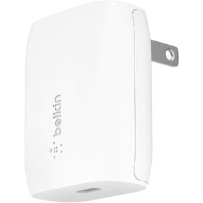 Belkin USB-C Wall Charger 18W (iPhone Fast Charger for iPhone 11 ، 11 Pro ، 11 Pro Max ، XS ، XS Max ، XR ، X ، 8 ، 8 Plus ، iPad Pro 10.5 inch ، 12.9 inch 2nd Gen) (F7U096DQWHT)