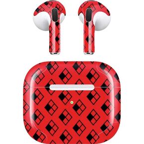 Skinit Decal Audio Skin Compatible with Apple AirPods (3rd Gen, 2021) - Officially Licensed Warner Bros Harley Quinn Logo Pattern Design
