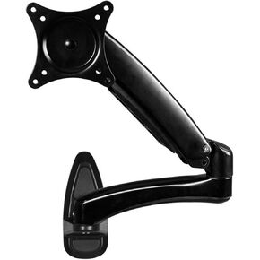 Dual Monitor Stand Monitor Wall Mount for 15-32 inch Screens, Gas Spring Single Wall Mount Monitor Arm Holds up to 17.6lbs, VESA 75x75/100x100 mm Monitor Mount(Black)