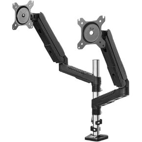 Dual Monitor Stand 15-27inch Dual Monitor Mount, Ergonomic Full Motion Dual Monitor Arm Desk Mount with C-clamp and VESA 75/100mm, Max 14.3 lbs Each Arm Monitor Mount(70cm)
