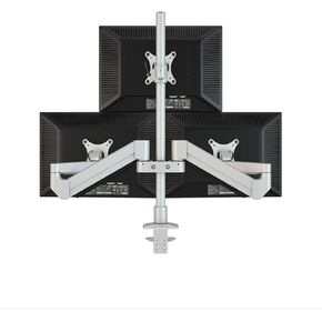 M2037 Desktop Triple Monitor Holder Support Aluminum Full Motion Triple Monitor Arm Loading 8kgs with 70cm Stand Pole