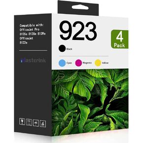 923 حبر خراطيش الحبر بديل حزمة التحرير والسرد لـ HP 923 حبر خراطيش العمل مع OfficeJet 8122e OfficeJet Pro 8135E 8138E 8139E مجموعة من (1BLACK/1CYAN/1YELLOY/1MAGENTA)