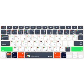 MOSISO Silicone Keyboard Cover Compatible with MacBook Air 13 inch A1466 A1369 2010-2017&Compatible with MacBook Pro 13/15 (with/Without Retina Display, 2015 or Older Version), OS X OSX-M-CC-2, Gray