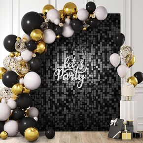 36 PCS Silver Shimmer Wall Backdrop لوحة - 6 × 6 قدم خلفية الجدار ، إسقاط الخلفية للزفاف ، عيد ميلاد ، الذكرى السنوية والمشاركة
