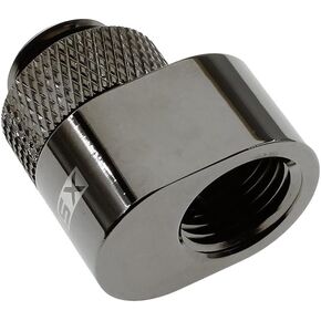 XSPC G1/4 Rotary 7mm Offset Adapter Fitting, Black Chrome