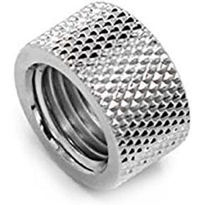 Barrow G1/4" Female to Female Extender Fitting, 10.5mm, Silver Shiny