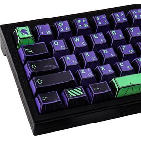 JOMKIZ PBT Keycaps,78 Keys Mecha Dye Sublimation Cherry Profile Keycaps Japanese Keycap Set for Cherry MX Switches ASIN Layout Mechanical Keyboards