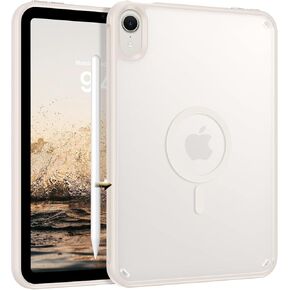 حالة Bentoben for iPad Mini7 (A17 Pro) ، و iPad Mini 7th Generation Magnetic Case (2024/2021) ، وغطاء صدمة غير لامع وغطاء للأسفل لـ iPad mini7/mini6 8.3 "، خارج الأبيض