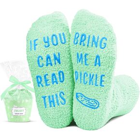 Zmart Crazy Novelty Silly Boys Socks Kids Socks, Funny Pickle Gifts Pickle Socks, Green