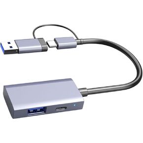 4 in 1 Card Reader Compatible High Speed Transmission USB C, USB 3.0, SD, TF