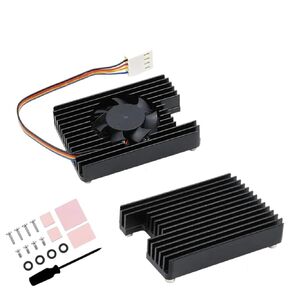Cm4 Aluminum Case arrmored Shell with 12V 3007 PWN Control Cooling Fan Heatsinks for Pi Compute Module 4 New 2026 High for Electronic Component, Precision, Stable PeRiFormance