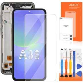 OLED for Samsung Galaxy A36 Screen Replacement for Samsung A36 LCD Display SM-A366E SM-A366B SM-A366U LCD Digitizer Touch Screen Assembly Repair Parts with Frame(Support Fingerprint)