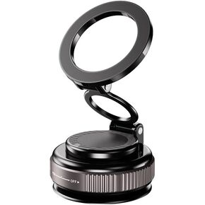 Magnetic Suction Phone Mount | Vacuum Magnetic Phone Holder for Car, Home, Gym & More | 360° Adjustable Magnetic Phone Holder | Strong Suction for All Smartphones