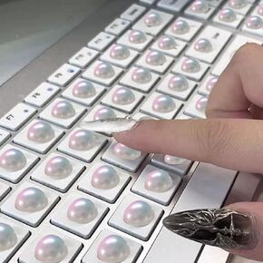 Keyboard Stickers for Typing - Pink Keyboard Cover Stickers Non-loosening Resin Comfortable Touch for Women with Long Nails Protection