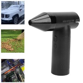 Compressed Air Duster, Powerful Airflow Turbofan Blower Small Turbine Jet Blower USB Charging Portable Small Handheld Air Blower for Snow Blowing Car Keyboard Cleaning (White)