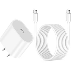 USB C Fast Charger for iPad Pro 13/iPad Pro 12.9/11 inch, iPad 11th (A16)/10th Generation, iPad Air 5th/4th/13/11 inch, iPad mini 7/6, Fast Wall Charger Block & 6.6FT USB C to USB C Charging Cable