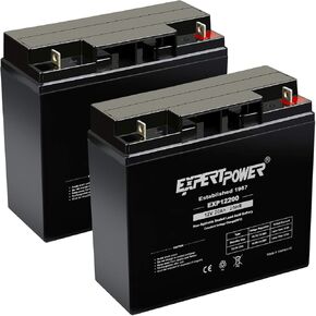 (2 Pack) ExpertPower 12 Volt 20 Ah Rechargeable SLA Battery [EXP12200]