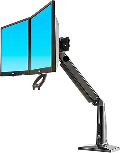 التصميم F27 حركة كاملة 22-27 بوصة شاشة شاشة مزدوجة حامل سطح المكتب الطويل ARM DUTH MOUNTION دعم مع اثنين USB3.0 in Saudi Arabia