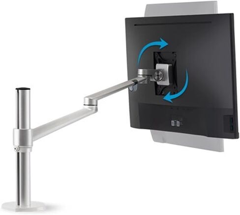 OL-1 10-32" Aluminum Dual Arm LCD Tv Table Mount Tilt 360 Rotate Monitor Desk Stand Vesa 75 100 Rotatable Bracket Computer Stand(Silver) in Saudi Arabia