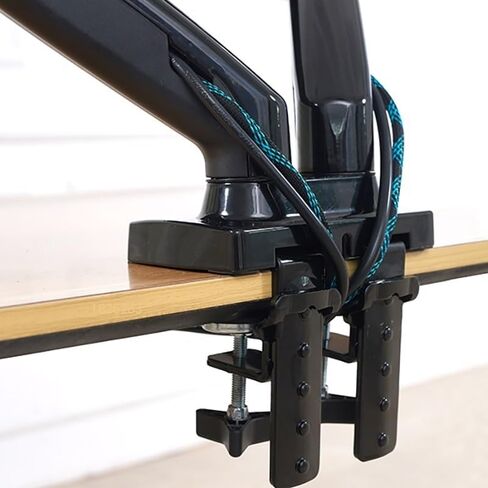F160 Gas Spring Desktop 17"-27" Dual Monitor Holder Arm with 2 USB3.0 Monitor Mount Bracket Load 2-9 Kg Each Arm(2021 F160NX) in Saudi Arabia