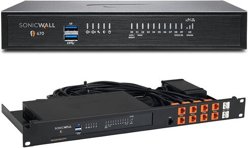 SonicWall TZ670 Network Security Appliance (02-SSC-2837) Bundled with a Rackmount.IT RM-SW-T9 - Rackmount Kit for SonicWall TZ570 and SonicWall TZ670 in Saudi Arabia