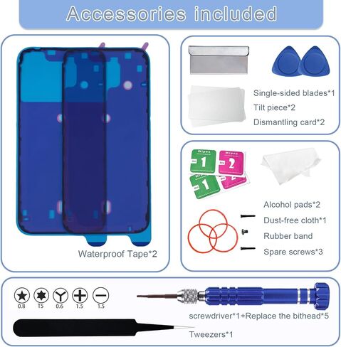 16 Pro Max Back Glass استبدال مع كابل Flex الشحن اللاسلكي وإطار الكاميرا جميع الأجزاء لـ iPhone 16 Pro Max (6.9 بوصة من التيتانيوم) استبدال الشريط المقاوم للماء المعدات in Kuwait