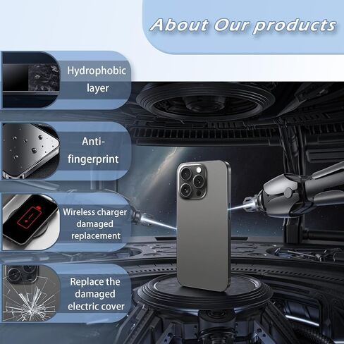 16 Pro Max Back Glass استبدال مع كابل Flex الشحن اللاسلكي وإطار الكاميرا جميع الأجزاء لـ iPhone 16 Pro Max (6.9 بوصة من التيتانيوم) استبدال الشريط المقاوم للماء المعدات in Kuwait