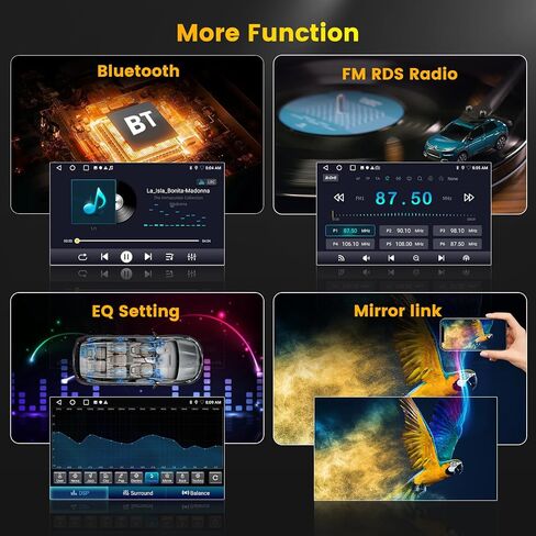 [2+64G] Hikity Android 15 Car Stereo for Dodge Charger/Magnum 2005 2006 2007 with Wireless Carplay Android Auto, 9" Touchscreen Car Radio Mirror Link GPS WiFi Bluetooth SWC Backup Cam FM Mic in Saudi Arabia