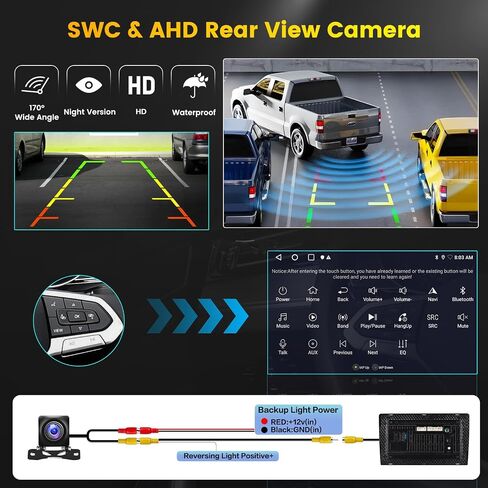 [2+64G] Hikity Android 15 Car Stereo for Dodge Charger/Magnum 2005 2006 2007 with Wireless Carplay Android Auto, 9" Touchscreen Car Radio Mirror Link GPS WiFi Bluetooth SWC Backup Cam FM Mic in Saudi Arabia