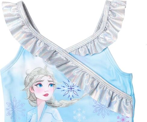 Disney Frozen Princess Anna Elsa Little Girls One Piece Bathing Suit Tie Dye Multicolor 5 in Saudi Arabia