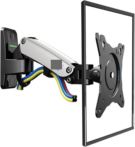 F120 17-27 "Gas Spring Full Motion Motion Wall Mount Bracket LCD Monitor Stand Stand Aluminium Arm Bracket Silver 360 Rotate (F120 Silver) in Kuwait