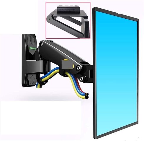 F120 17-27 "Gas Spring Full Motion Motion Wall Mount Bracket LCD Monitor Stand Stand Aluminium Arm Bracket Silver 360 Rotate (F120 Silver) in Kuwait