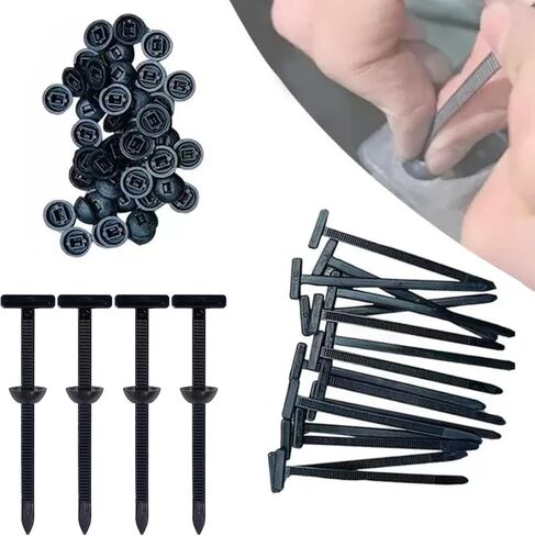 100PCS Nylon Universal Cable Tie Buckle Self-Locking Zip Ties Holder with Pin & Button Design,Heavy Duty Cable Tie Buckle for Car Auto Fixing Daily Repair, Multipurpose Plastic Cable Ties Tool in Saudi Arabia