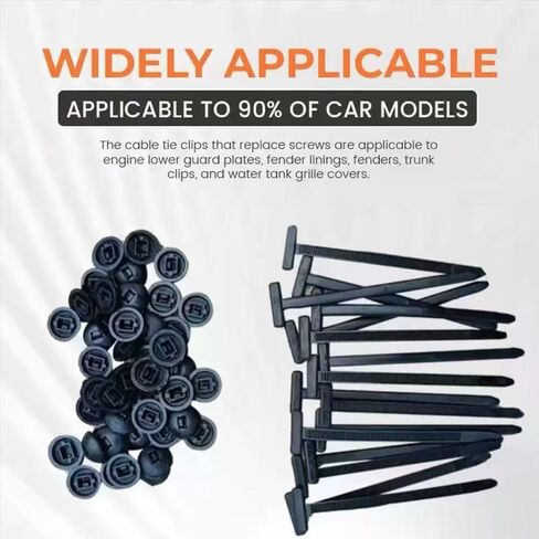100PCS Nylon Universal Cable Tie Buckle Self-Locking Zip Ties Holder with Pin & Button Design,Heavy Duty Cable Tie Buckle for Car Auto Fixing Daily Repair, Multipurpose Plastic Cable Ties Tool in Saudi Arabia