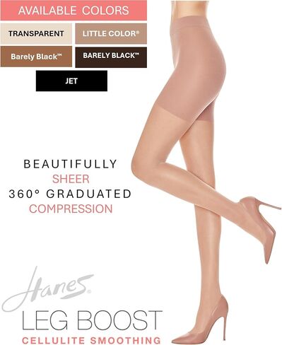 Hanes Women's Leg Boost Cellulite Smoothing Pantyhose Bb0001 in Saudi Arabia