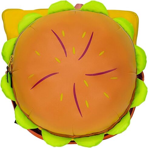 حقيبة الظهر CheeseBurger مع حزام قابل للتعديل ، حقيبة الظهر الهامبرغر الجديدة ، حزمة نهارية واسعة متعددة المقاطع للسفر in Saudi Arabia