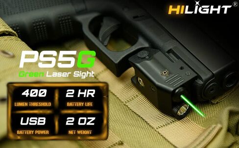 HiLight PS5P Primal Purple Laser Sight Purple Laser Beam Tactical Flashlight Combo for Pistols Handguns Military Aircraft Grade Anodized Aluminum Powered by Magnetic USB Rechargeable Battery in Saudi Arabia