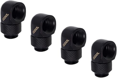 alphacool eiszapfen g1/4 "ذكر إلى موسع من الإناث ، 90 درجة دوارة ، أبيض ، 4 عبوات in Kuwait