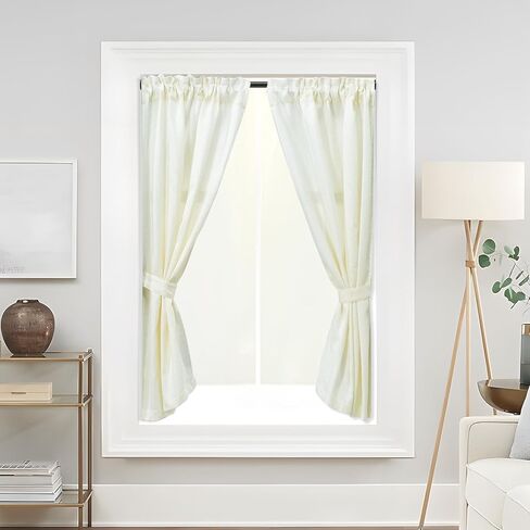 قطعتان من قضبان ستائر الربيع البيضاء للنوافذ من 23 إلى 46 بوصة، قضبان ستائر ضغط قابلة للتمديد قابلة للتعديل بدون حفر، قضيب شد صغير لمدخل غرفة النوم وخزانة باب المطبخ in Kuwait