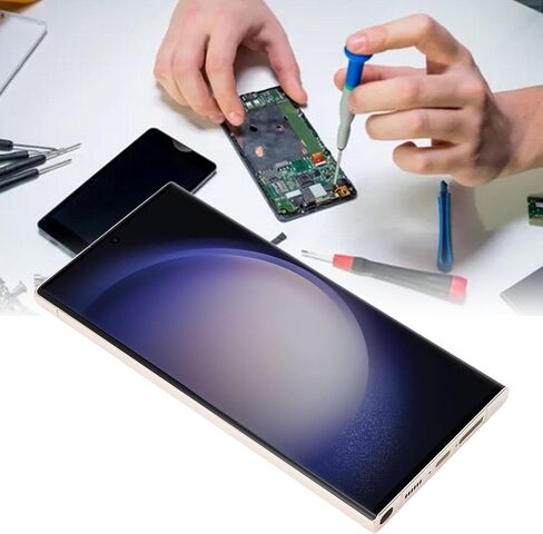 6.8 بوصة لجهاز Galaxy S23 Ultra ، LCD Display Digitizer S23ULTRA 5G S918B LCD شاشة الإطار ، الإصدار الدولي للاتحاد الأوروبي ، بصمة الدعم (الأخضر) in Saudi Arabia