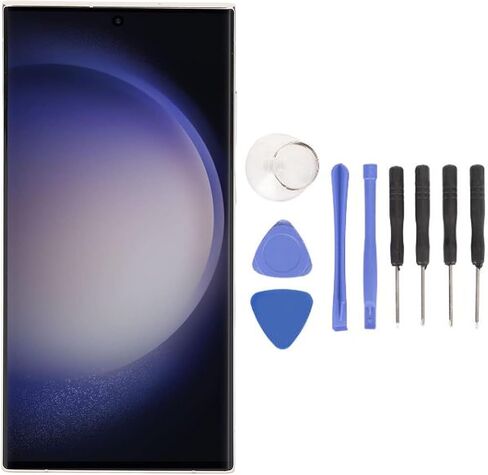 6.8 بوصة لجهاز Galaxy S23 Ultra ، LCD Display Digitizer S23ULTRA 5G S918B LCD شاشة الإطار ، الإصدار الدولي للاتحاد الأوروبي ، بصمة الدعم (الأخضر) in Saudi Arabia
