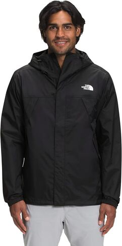 THE NORTH FACE Men's Antora Waterproof Jacket (Standard and Big Size), Mandarin/TNF Black, 3X-Large in Saudi Arabia