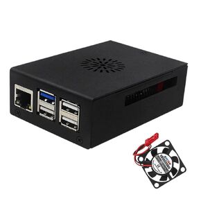 Only Case | Orange Pi 5 Pro Aluminum Case with Cooling Fan Black Metal Shell Optional Angten Pure Cppoer Heatsink for Opi 5