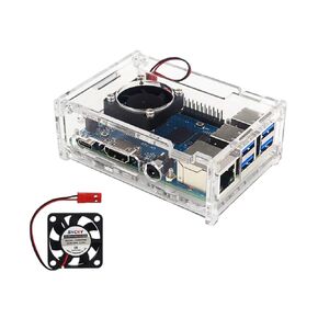 Option 2 | Cn | Banana Pi Bpi-M5 M4 Acrylic Case Transparent Shell Optional Cooling Fan Heatsinks for Banana Pi M4 M5