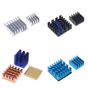 Heat Sink Aluminum Metal Heatsink Silver Blue Black Copper Cooling Pad CPU Cooler DIY Kit for 4 Model B