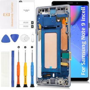 InCell Note 9 LCD (No Fingerprint Function) with Ocean Blue Frame Screen Replacement for Samsung Galaxy Note 9 N960U N960F N960W LCD Screen Touch Digitizer Assembly